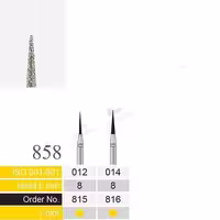 فرز توربین الماسی دسته نقره ای (پالیش کامپوزیت) Tapered Round – 858 BTM - فروشگاه تخصصی دندانپزشکی سپیرا