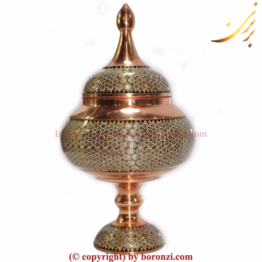 شکلات خوری مسی خاتم کوب اعلا 617