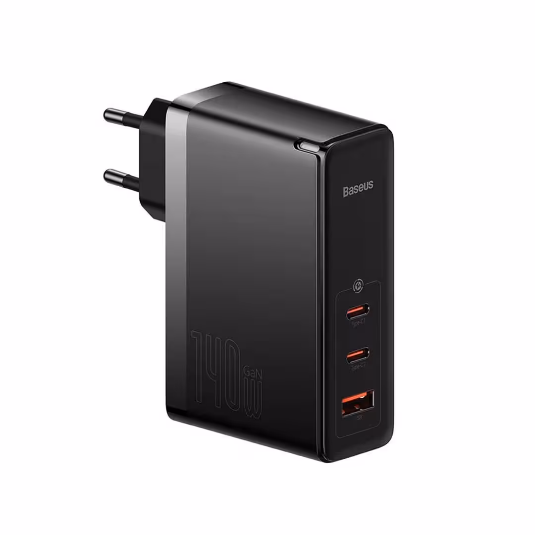 شارژر دیواری و کابل 140 وات باسئوس GaN5 Pro CCGAN140CE