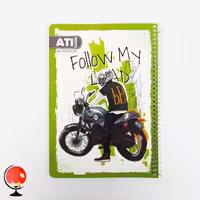 دفتر مشق 80 برگ سیمی طرح موتورسیکلت آتی
