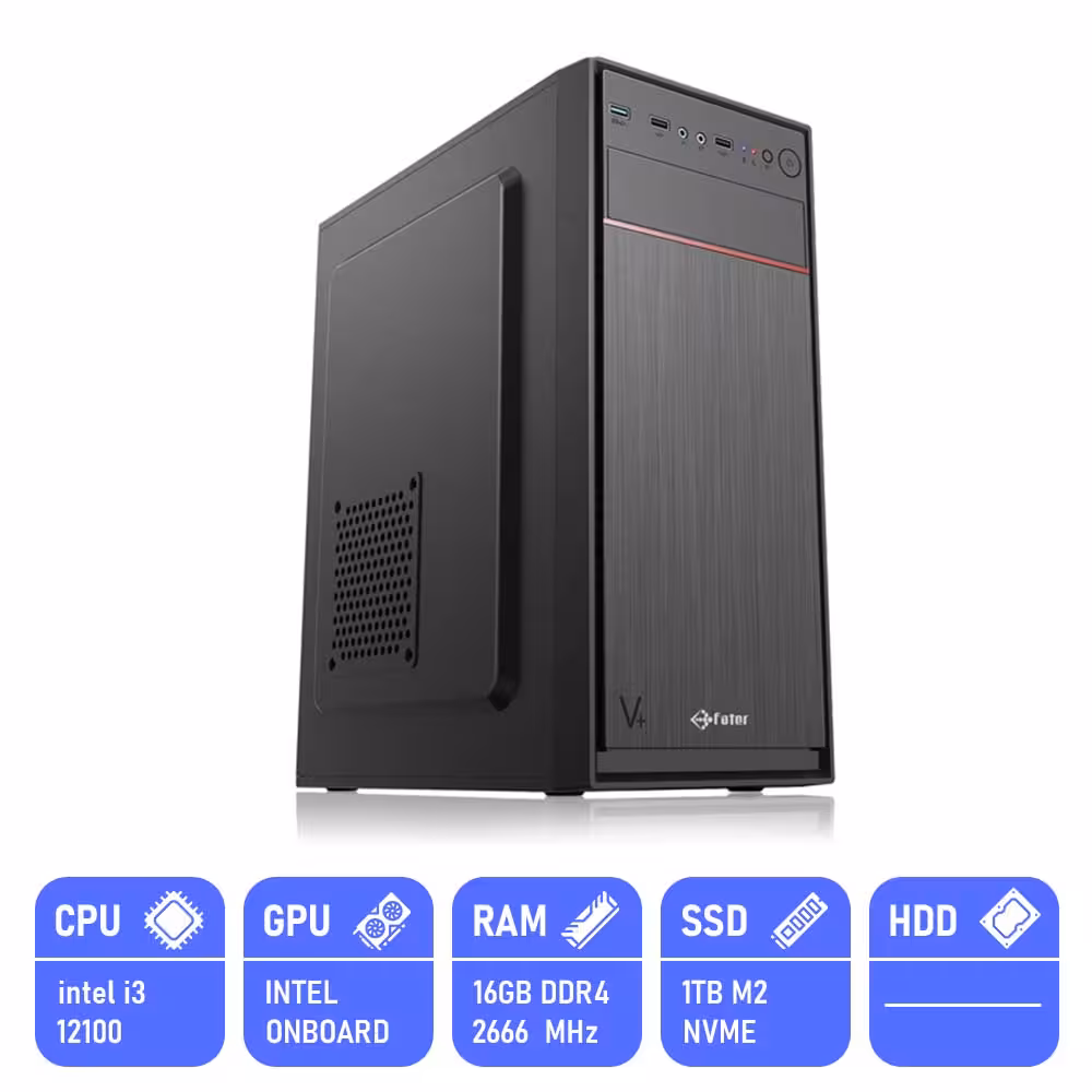 کامپیوتر آماده مدل i3-16GB-1TB(M2)-int PA123H6A-B