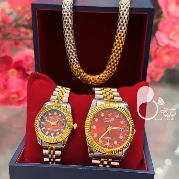 ست ساعت زنانه و مردانه و گردنبند