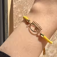 دستبند طلا مدل چشم وزن 0.260 گرم