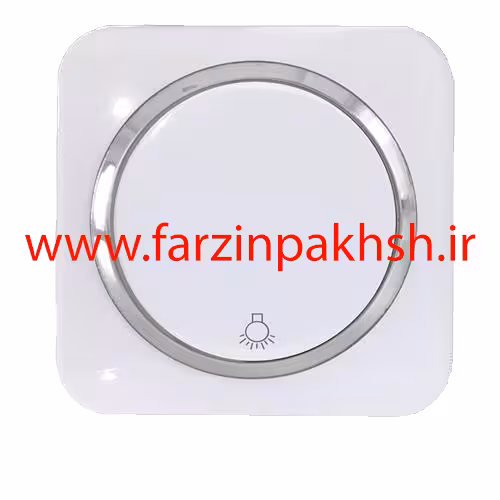 کلید شاسی راه پله توکار دلند مدل آدا پلکسی قاب سفید