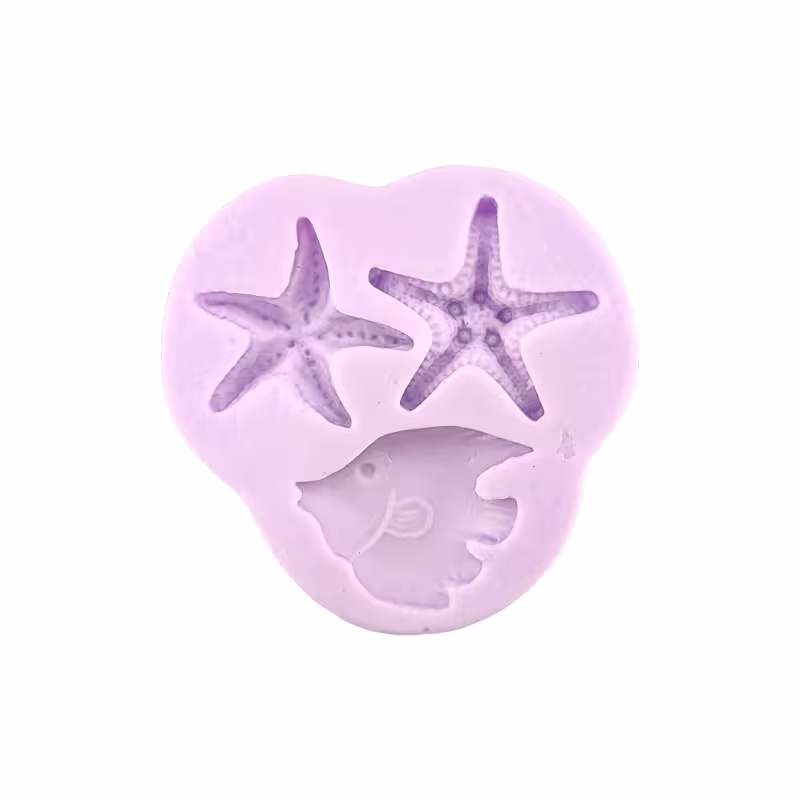 قالب ستاره دریایی و ماهی قطر8سانت