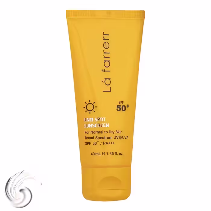 کرم ضدآفتاب و ضدلک بی‌رنگ لافارر مدل SPF50، مناسب پوست‌های خشک و معمولی، حجم 40 میلی‌لیتر
