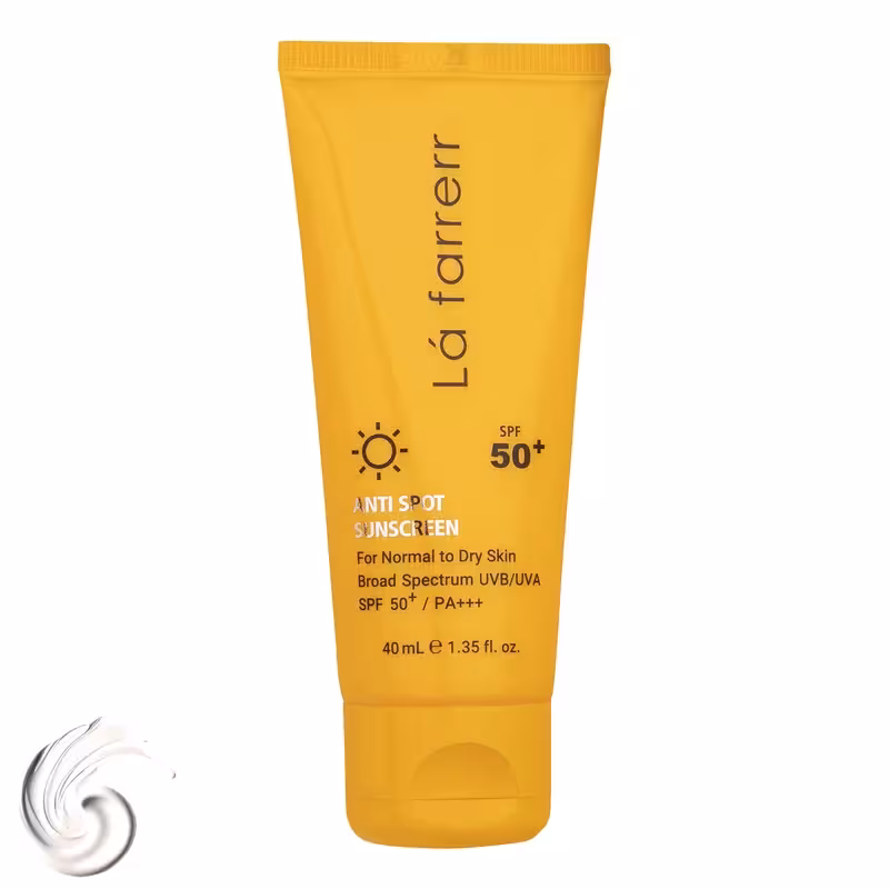 کرم ضدآفتاب و ضدلک بی‌رنگ لافارر مدل SPF50، مناسب پوست‌های خشک و معمولی، حجم 40 میلی‌لیتر