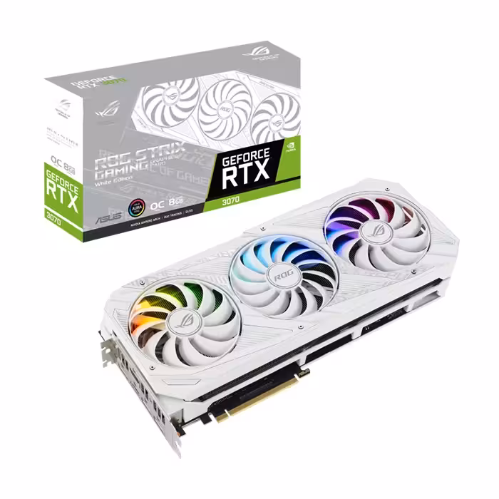 کارت گرافیک ایسوس ROG STRIX GeForce RTX 3070 White OC Edition 8GB GAMING