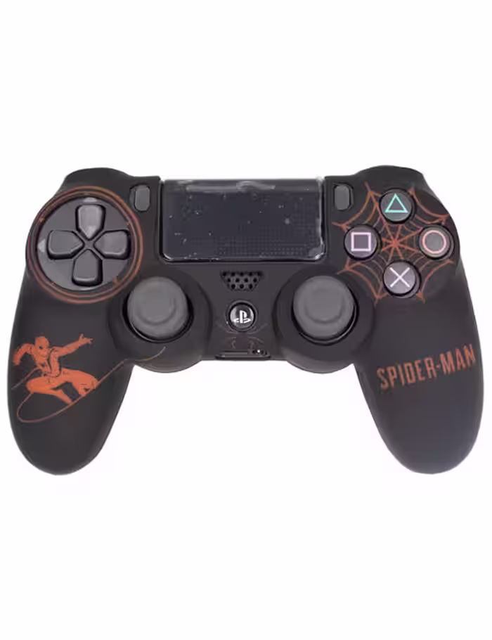 روکش محافظ دسته PS4 لیزری مشکی قرمز طرح اسپایدرمن کد c