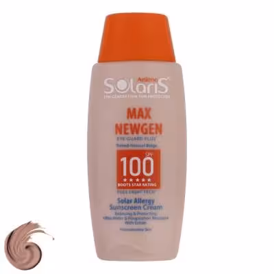 کرم ضد آفتاب رنگی آردن سولاریس SPF100 مدل Max Newgen، مناسب پوست‌های حساس، حجم 100 میلی‌لیتر