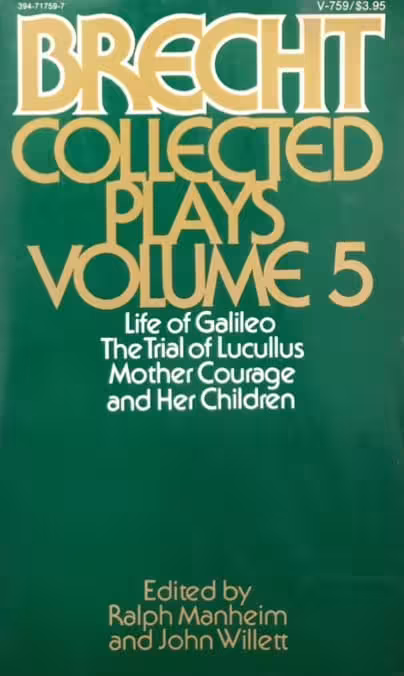 Collected Plays Volume 5 | Bertolt Brecht