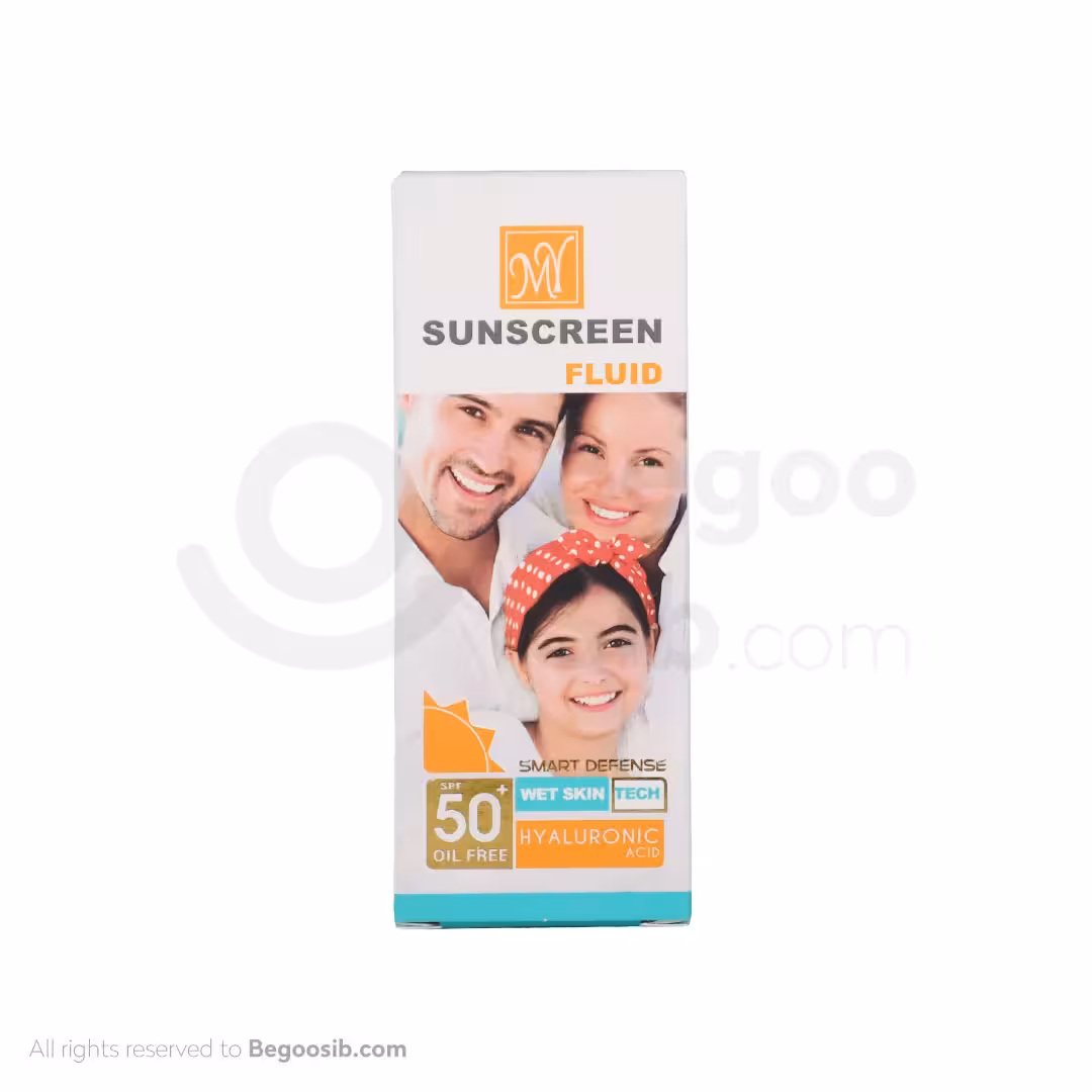 ضد آفتاب فلوئید spf 50 بی رنگ اسمارت دیفنس مای 50 میلی لیتری