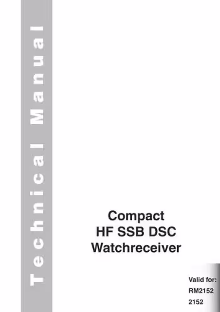 خرید و دانلود نسخه کامل کتاب EuroCom Industries. Technical Manual. Compact HF SSB DSC Watchreceiver