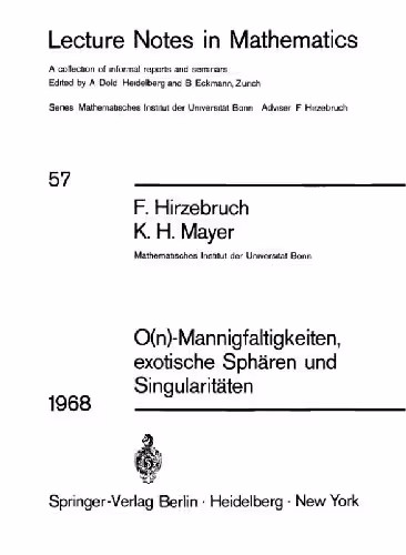 خرید و دانلود نسخه کامل کتاب O(n)- Mannigfaltigkeiten, exotische Spharen und Singularitaten