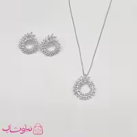 نیم ست زنانه YSX طرح گندم نگین سفید کد 299