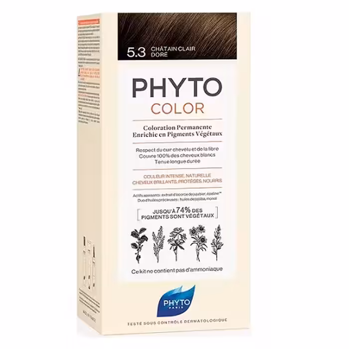 فیتو رنگ مو بدون آمونیاک گياهی شماره 5.3 قهوه ای روشن طلائی