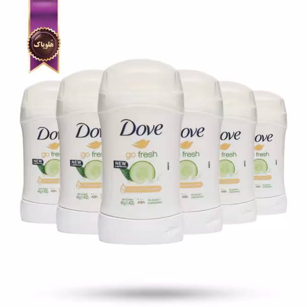 6 عدد مام استیک ضدتعریق داو Dove مدل عصاره خیار و چای سبز Go Fresh حجم 40 میلی لیتر (اورجینال)