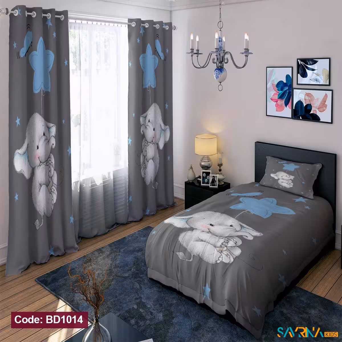 ست اتاق خواب طرح فیل کوچولو کد BD1014