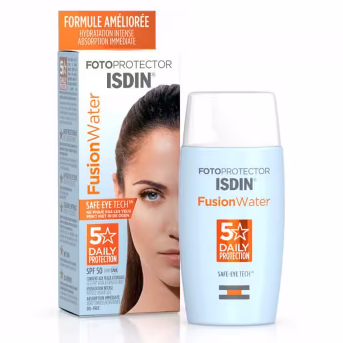 ضدآفتاب  بی رنگ فیوژن واترایزدین  spf50 isdin