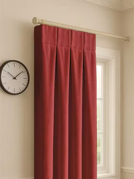 پرده پلیسه مخمل ساده زرشکی