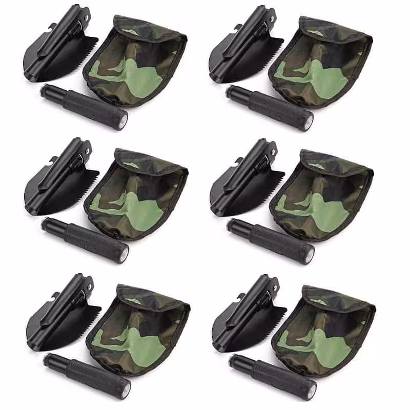 بیلچه ارتشی تاشو چند کاره 6 عددی OHBA-001