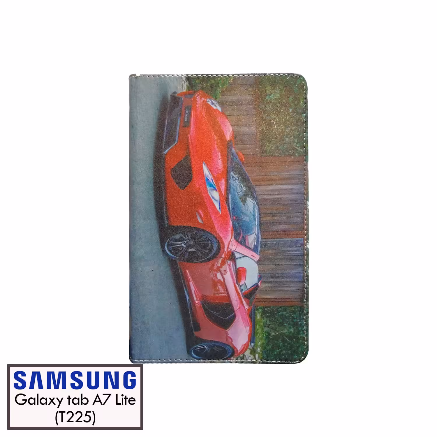 کیف طرحدار (با قاب اصلی) ماشین اسپرت قرمز | تبلت سامسونگ "8.7 اینچ" Tab A7 Lite (T220-T225)