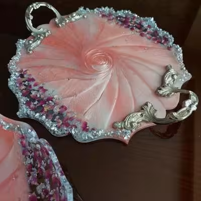 سینی پذیرایی گل محمدی