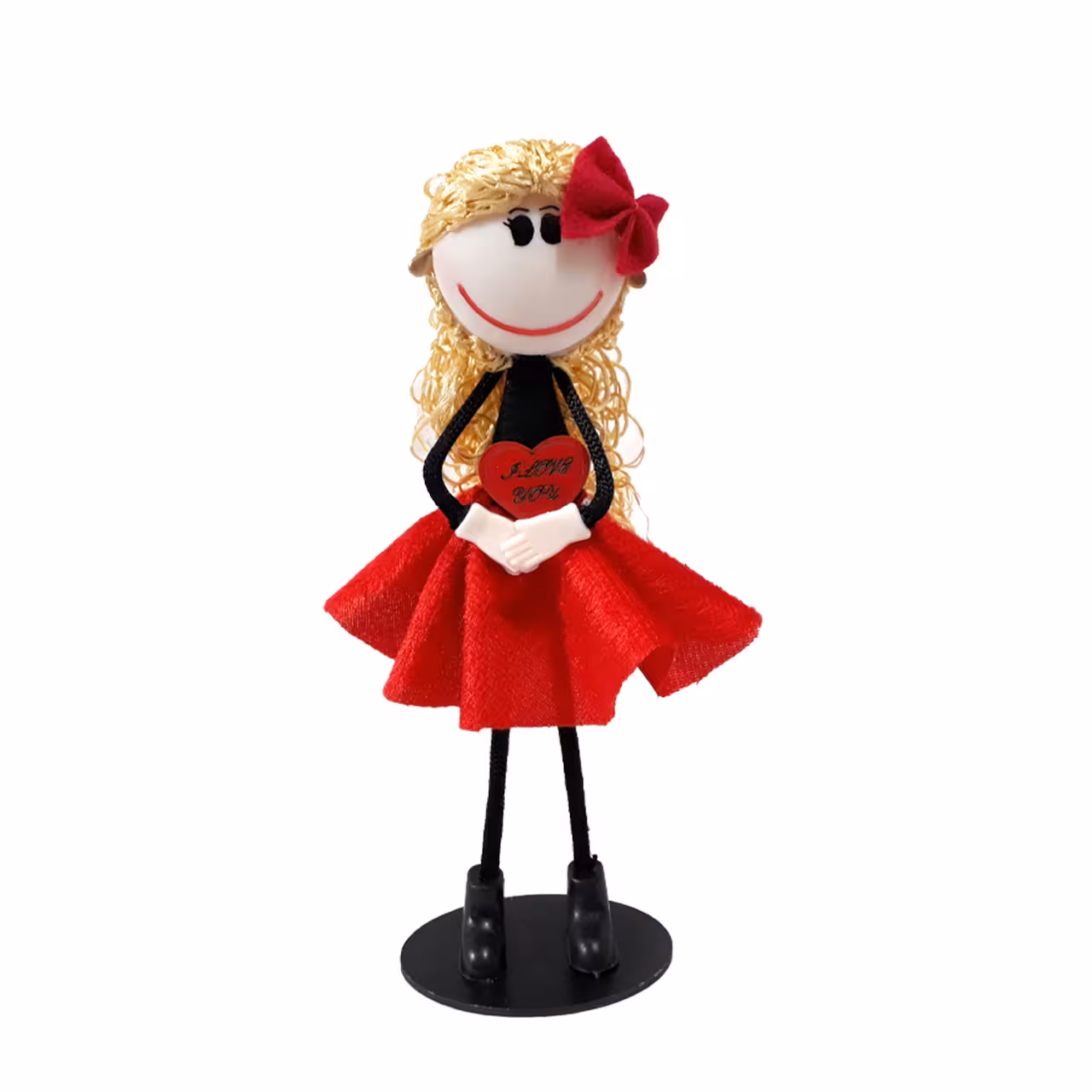 عروسک طرح سوزی مدل i love you ارتفاع 25 سانتی متری