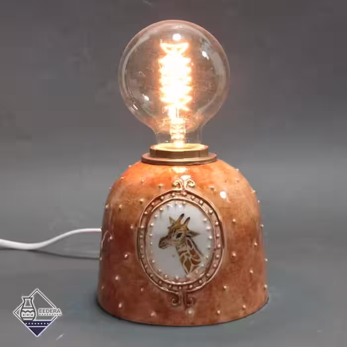 چراغ خواب زرافه طرح دو (با لامپ ادیسونی)