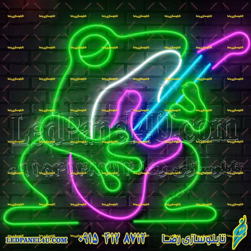 تابلو نئون فلکسی قورباغه کد17020