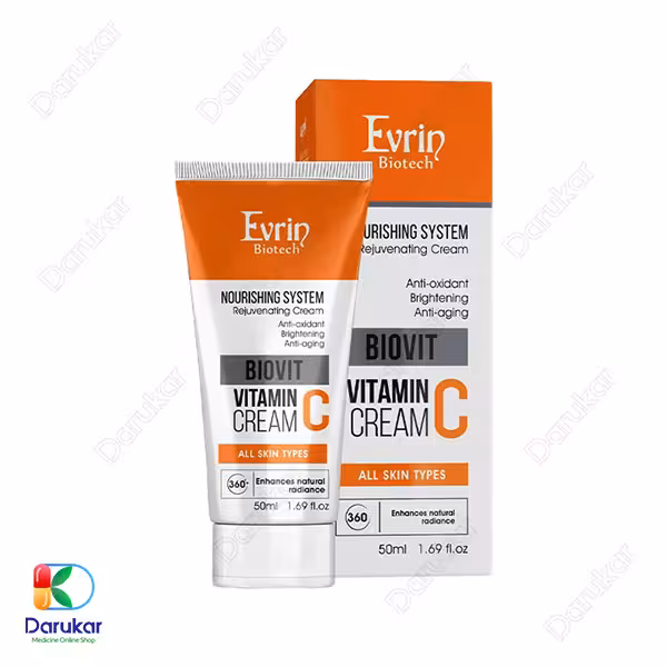 کرم مغذی ویتامین سی اورین مدل بایوویت 50 میلی لیتر