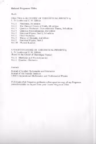 خرید و دانلود نسخه کامل کتاب Course of Theoretical Physics, Volume 8, Volume 8, Second Edition: Electrodynamics of Continuous Media