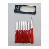 چاقوی میوه 6 تایی اصلی کلور Solingen با تیغه استیل ضد زنگ و دسته پلاستیکی باکیفیت قرمز | چاقوی سبزی خردکن میکرو 1 | ساخت آلمان | کیفیت برتر زولینگن