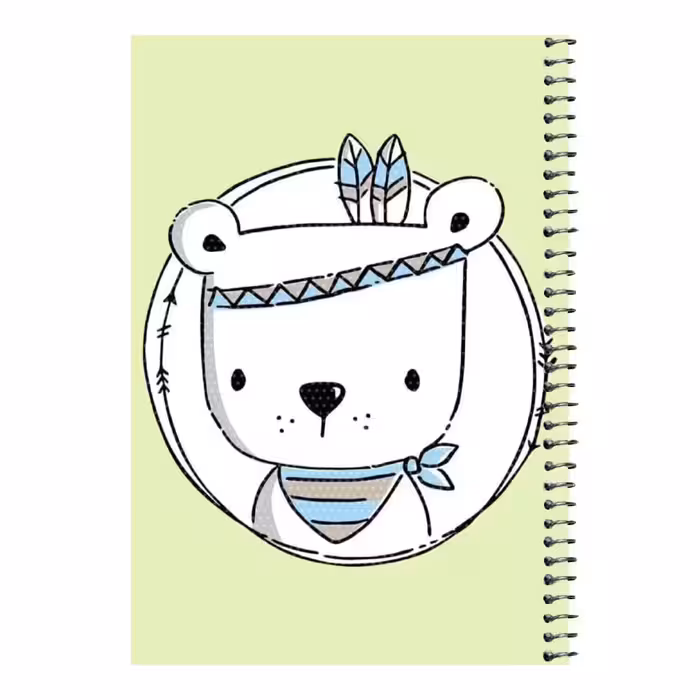 دفتر مشق 80 برگ اس جی مدل خرس سرخپوست