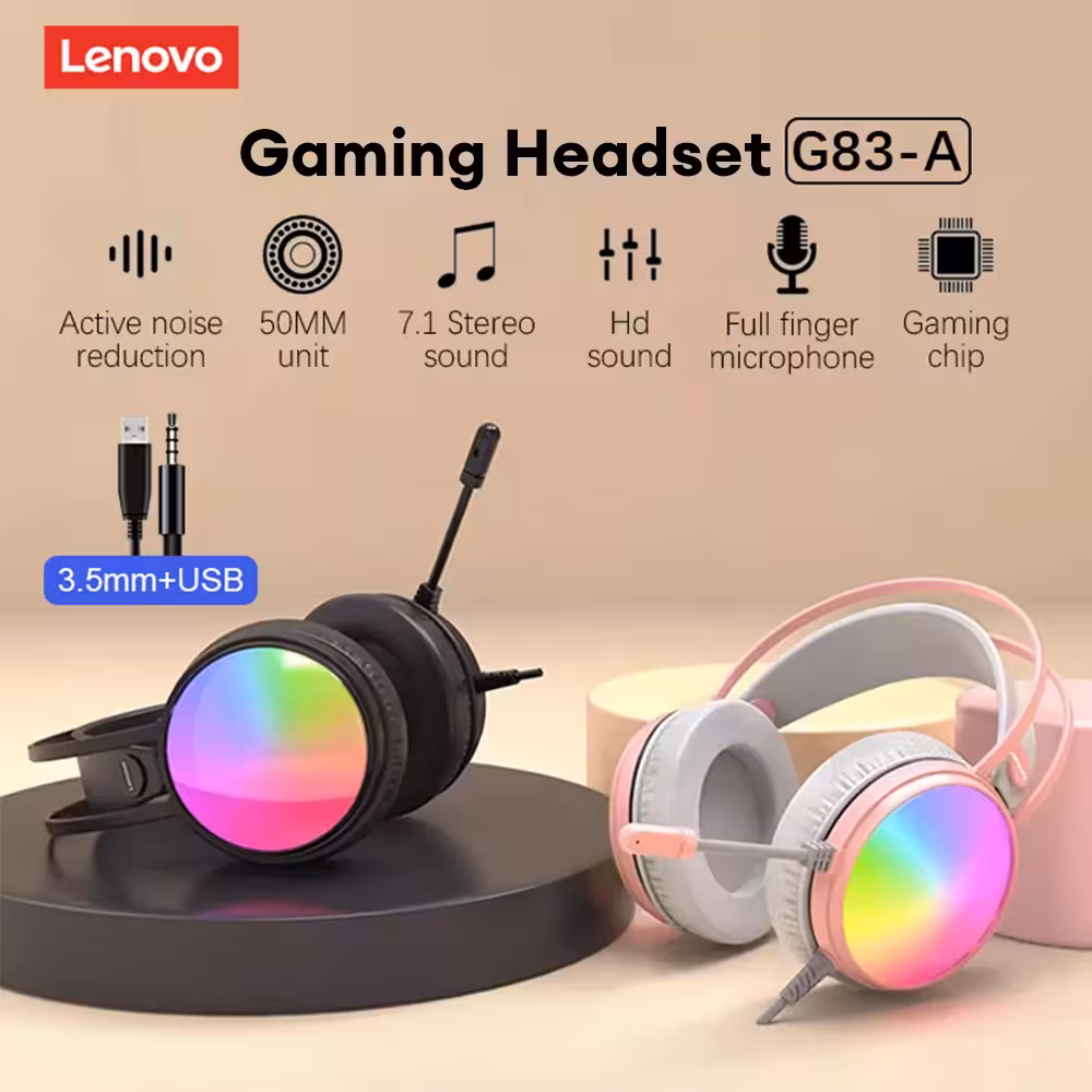 هدفون مخصوص بازی لنوو مدل ThinkPlus G83A