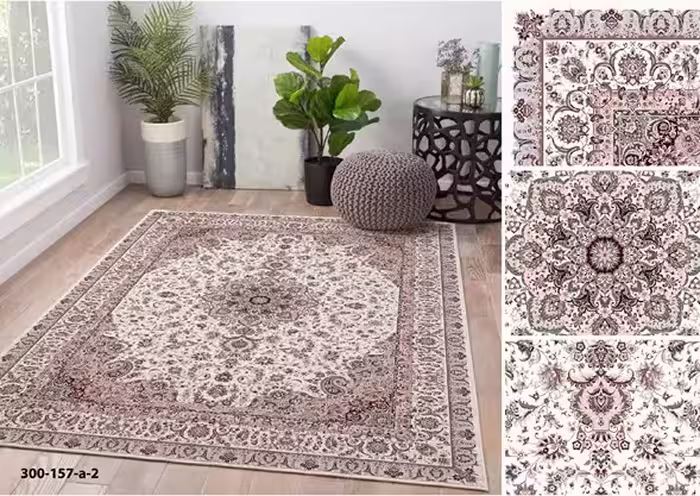 روفرشی کشدار مخمل شانل ترک(کشدوزی شده)-کد طرح 695