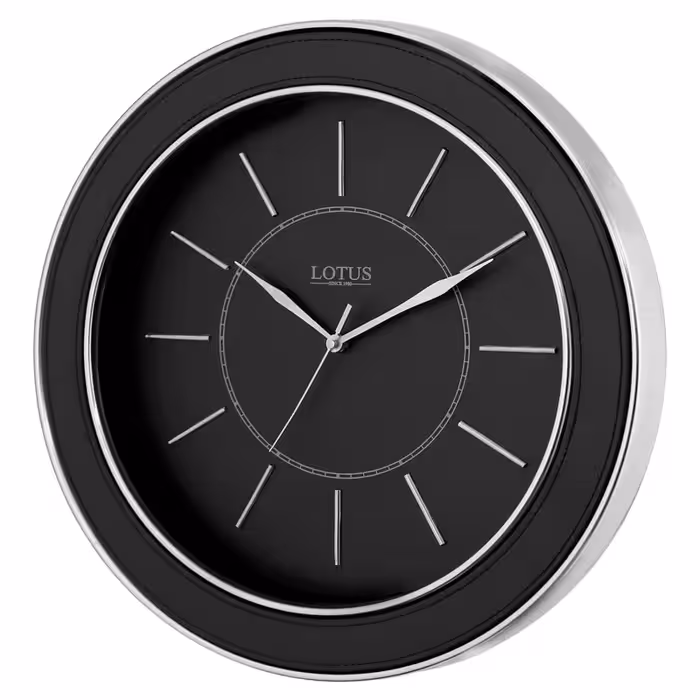 ساعت ديواری فلزی لوتوس کد محصول: LC-2204-FERNLEY-B-SILVER