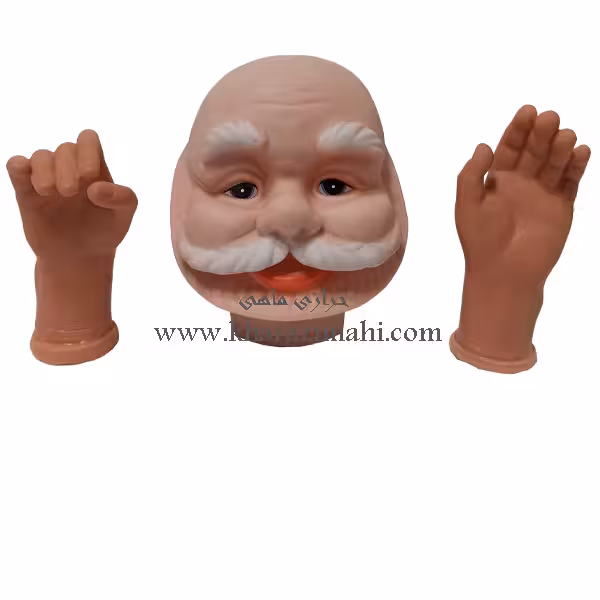 کیت خام عروسک بابانوئل سلیکونی چشم چاپی کد 15