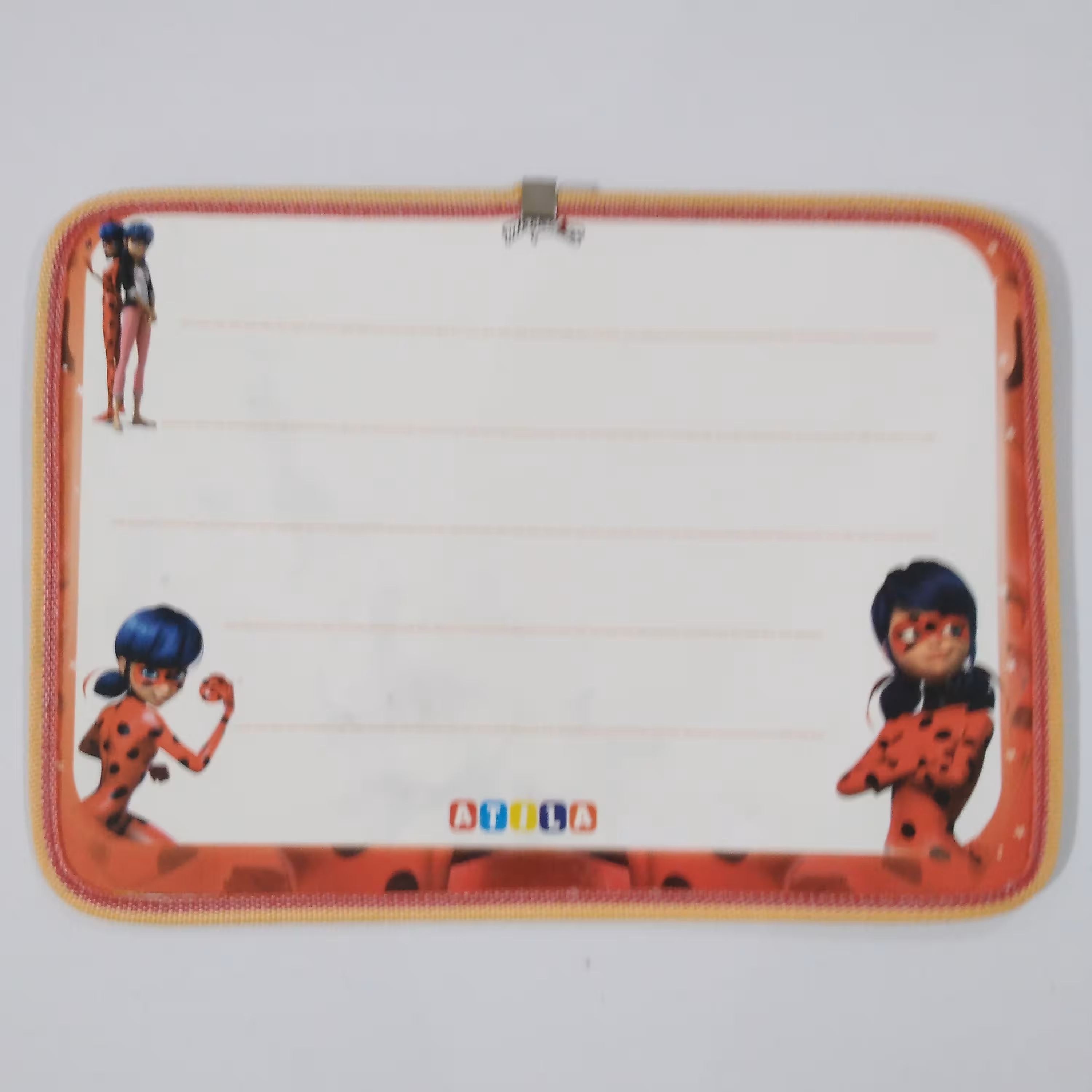 تخته وایت برد دو طرفه فانتزی 35 در 25 طرح دختر کفشدوزکی