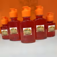 سس لواشک فوق العاده ترش در طعم های آلبالو .زرد آلو.کیوی و هفت میوه  در ظرف های (60میلی گرم) 