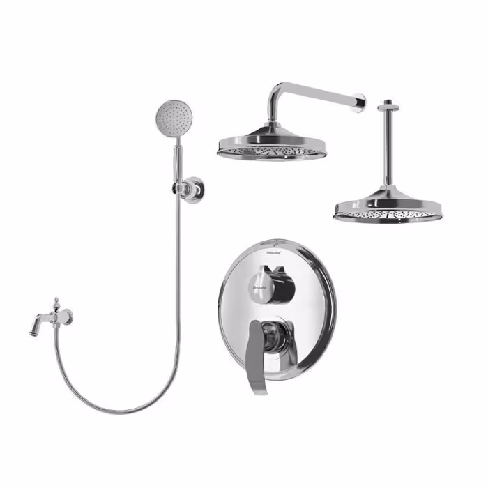 شیر حمام توکار شودر مدل گلوریس تیپ 4 - BRASS