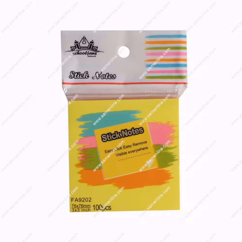 کاغذ یادداشت چسب دار ( استیک نوت ) اسکول فنس کد FA9202