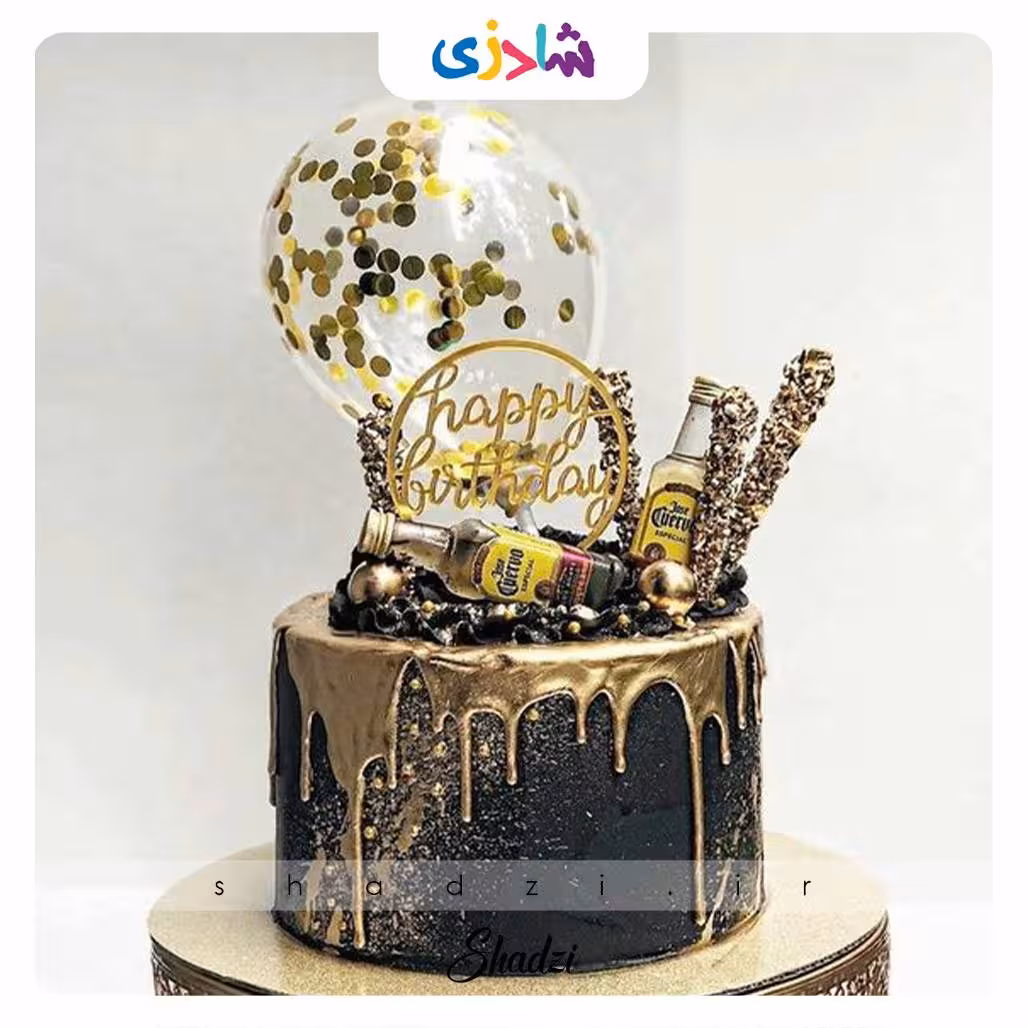 بادکنک پولکی مینی روی کیک