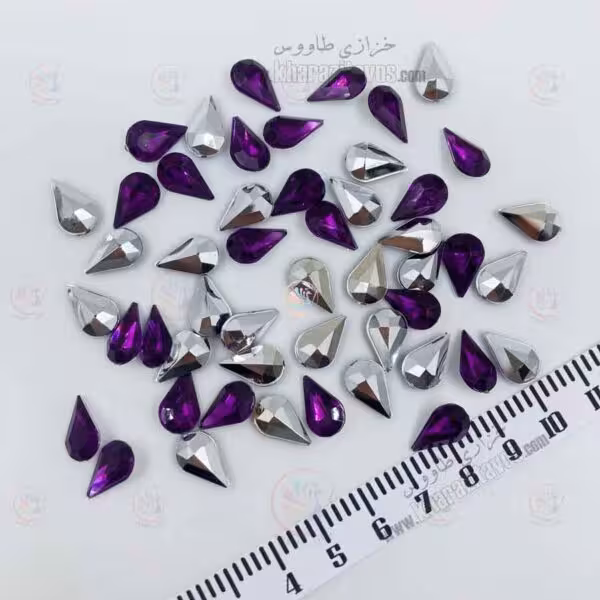 مارکیز اشکی پلاستیکی 8 در 13 ( بادمجانی ) بسته 50 عددی