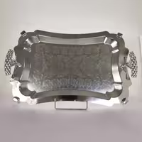 سینی استیل مستطیل بزرگ پایه دار ریور کد 7116B