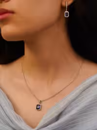 نیمست یاقوت کبود نقره جواهری کد 00312