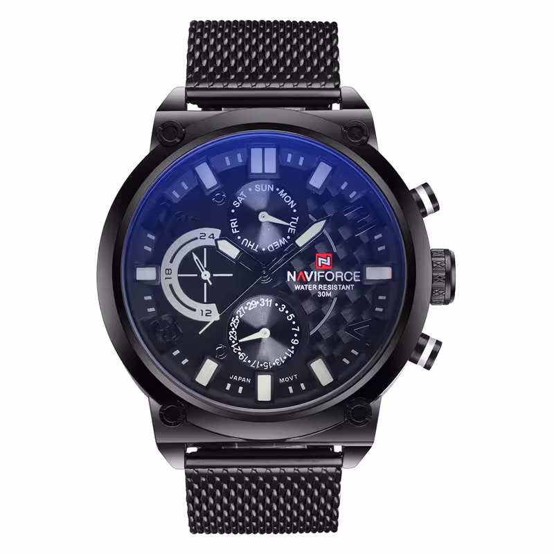 ساعت مچی عقربه‌ای کوارتز مردانه نیوی فورس مدل NF9068M-BBW