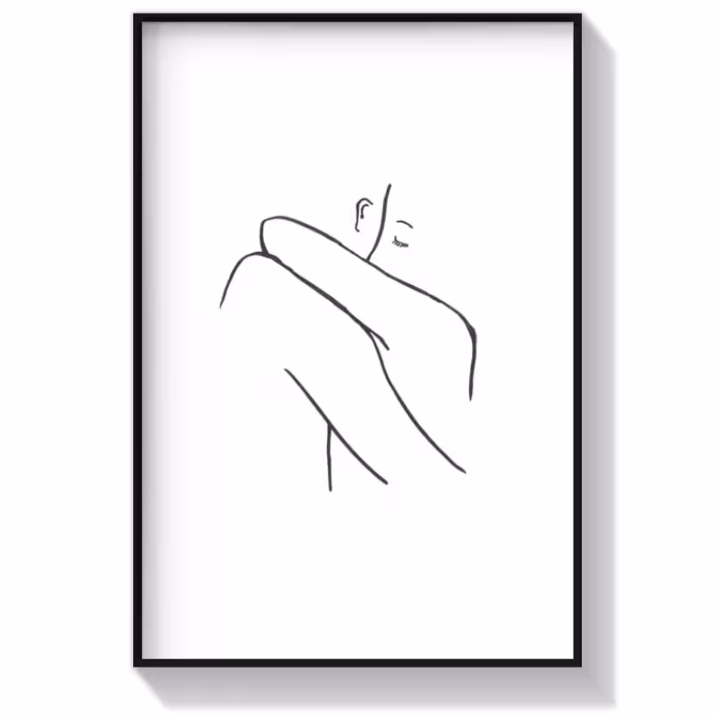 تابلو دکوراتیو عاشقانه طرح آرامشم تویی