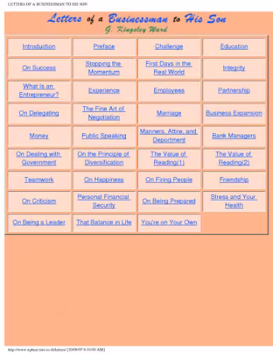 خرید و دانلود نسخه کامل کتاب Letters from businessman to his son