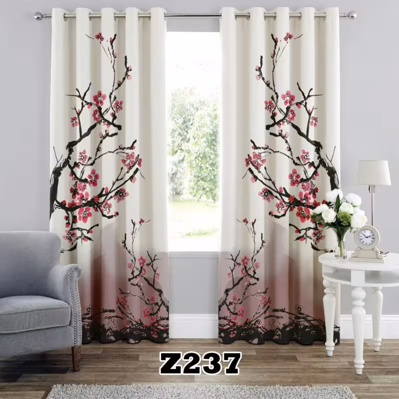 پرده سه بعدی طرح گل